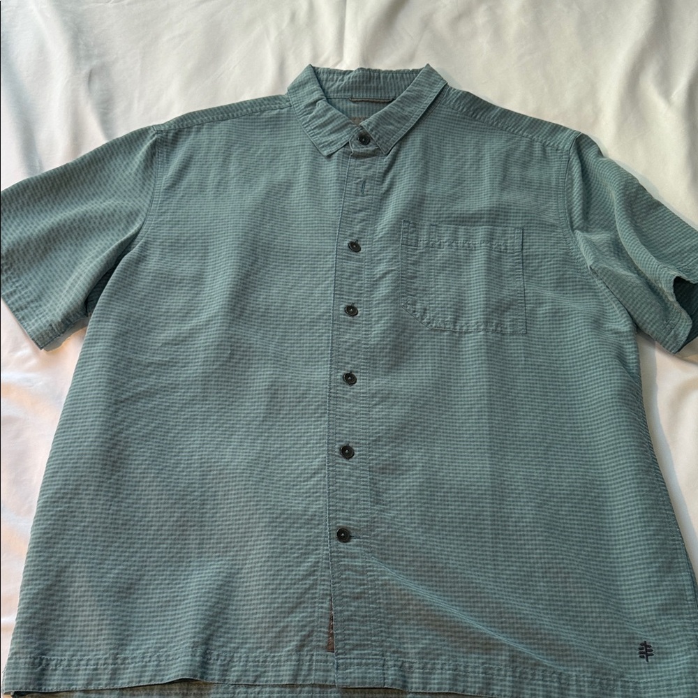Royal Robbins Teal Button Down Shirt